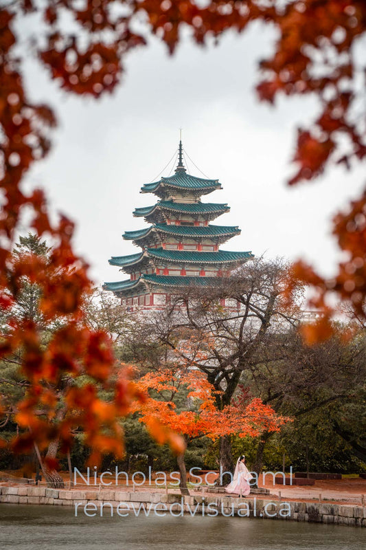 Pagoda in the Palette of Autumn - Seoul, Gyeongbokgung Palace